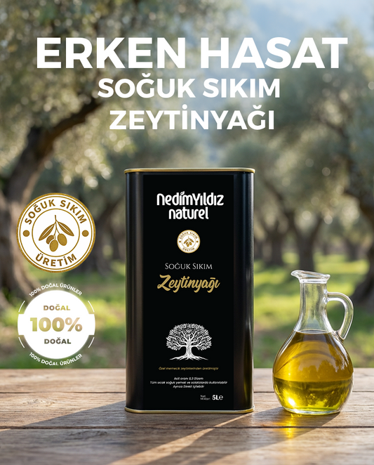 Soğuk Sıkım Erken Hasat Zeytinyağı - Nedim Yıldız Naturel